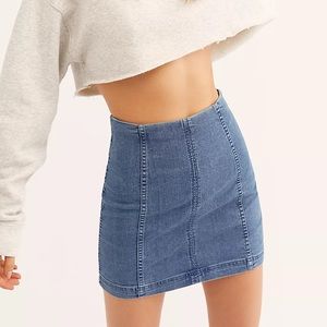 Free people denim skirt